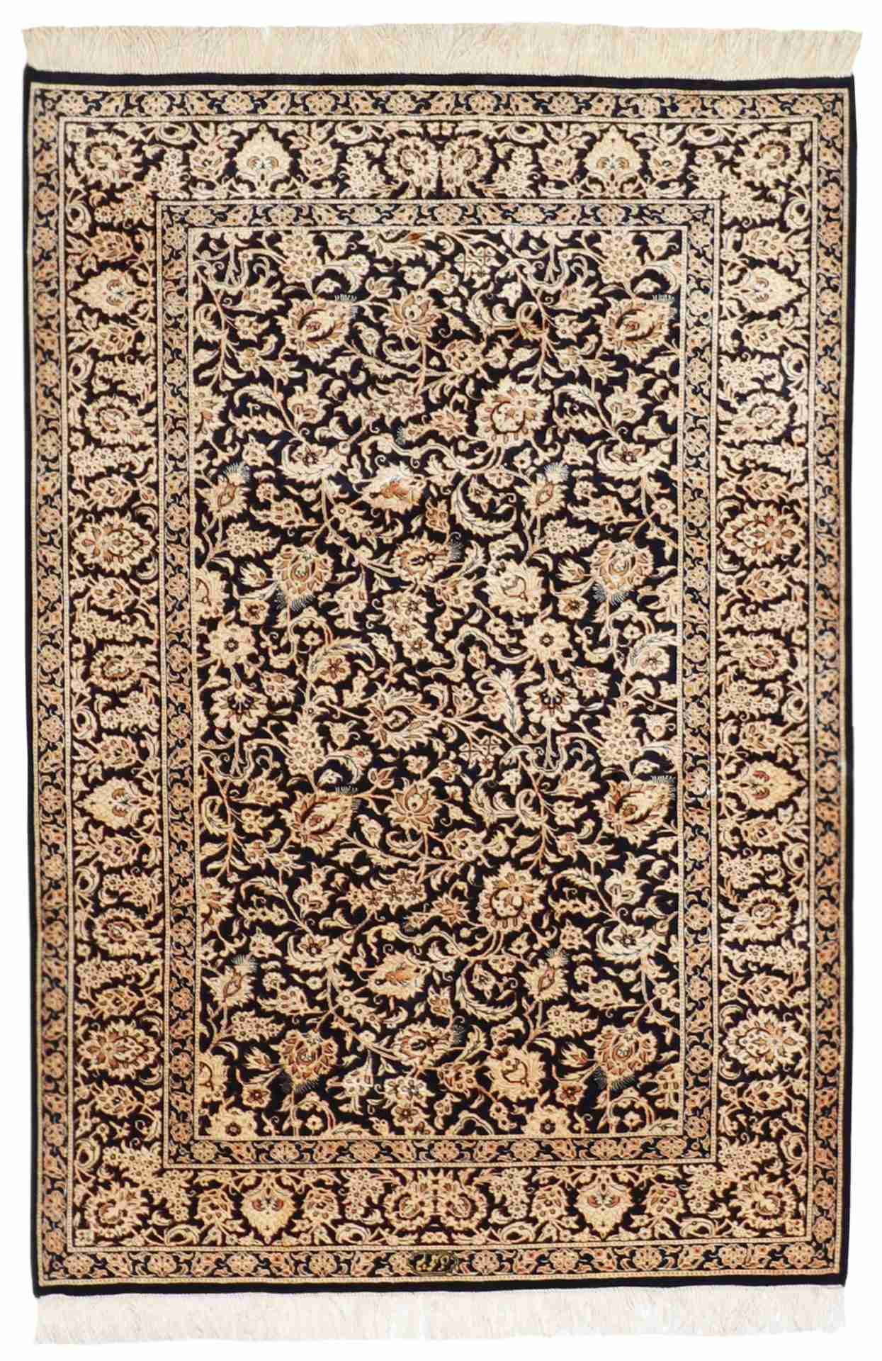 3.3 x 4.10 - Qum Fine/Silk All Over Rectangle - Finest Hand-Knotted Quality Wool — 60072