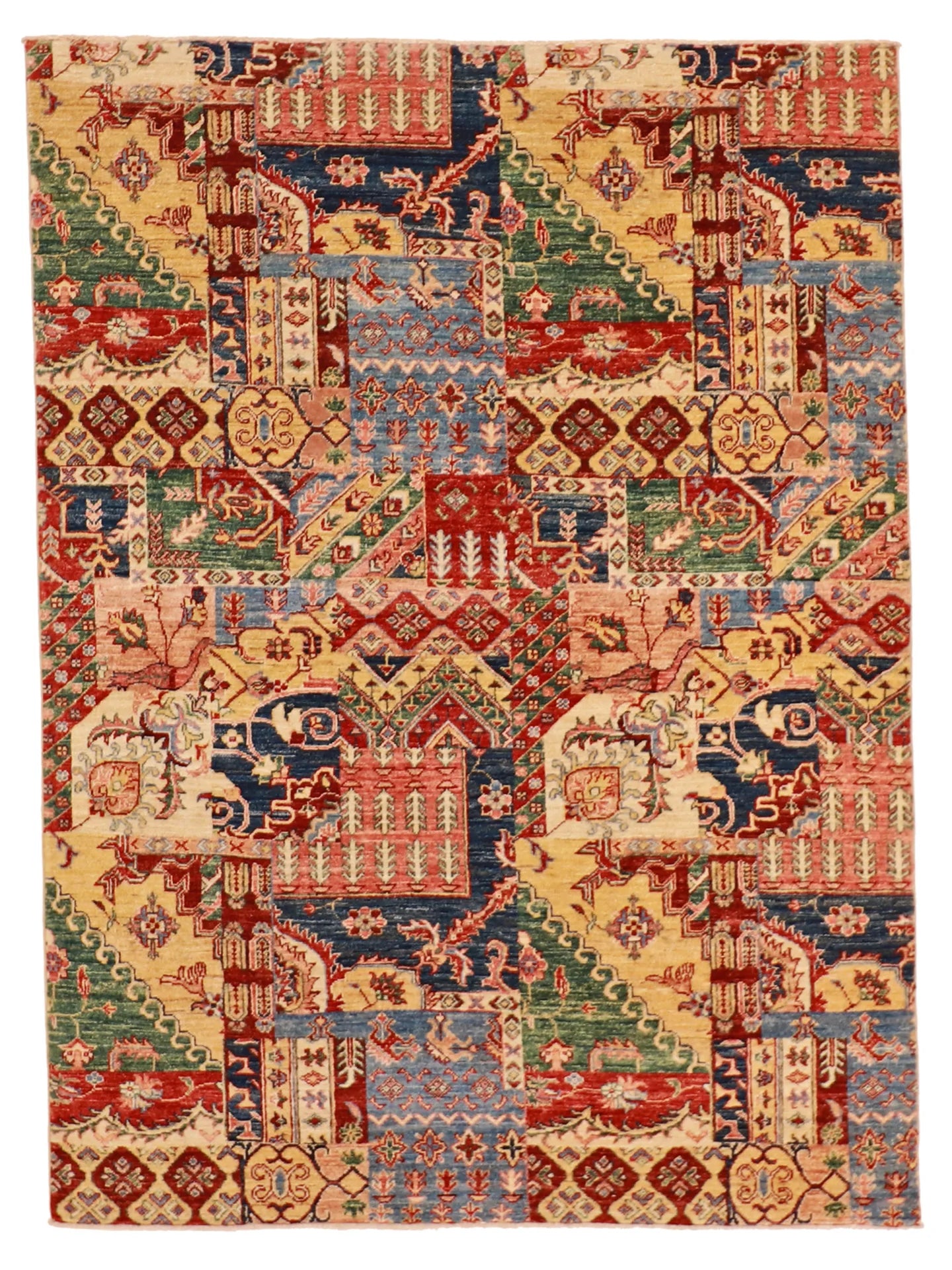 4.10 x 6.6 - Bakhtiarie Wool Traditional Rectangle - Finest Hand-Knotted Quality Wool — 60389