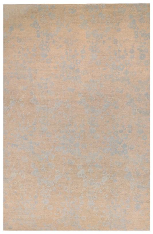 9.6 x 14 - Modern Wool Contemporary Rectangle - Finest Hand-Knotted Quality Wool — 60917