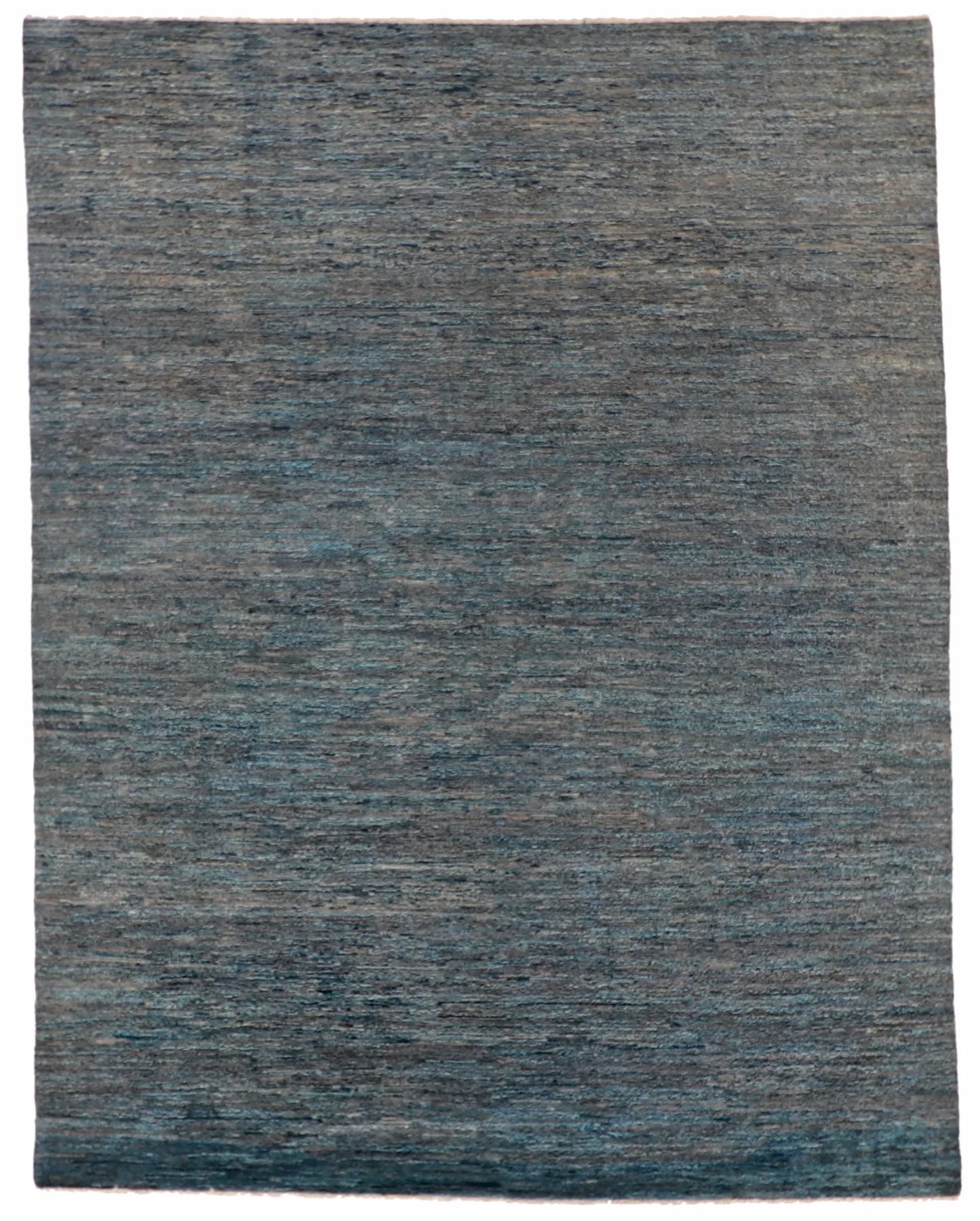 7.1 x 10 - Modern Wool Contemporary Rectangle - Finest Hand-Knotted Quality Wool — 60939