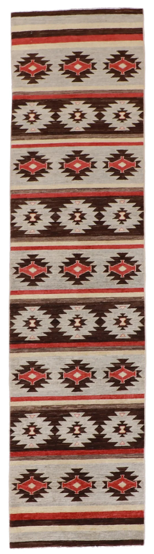 2.6 x 10.2 - Mountain Modern Fine/Wool All Over Rectangle - Finest Hand-Knotted Quality Wool — 61320