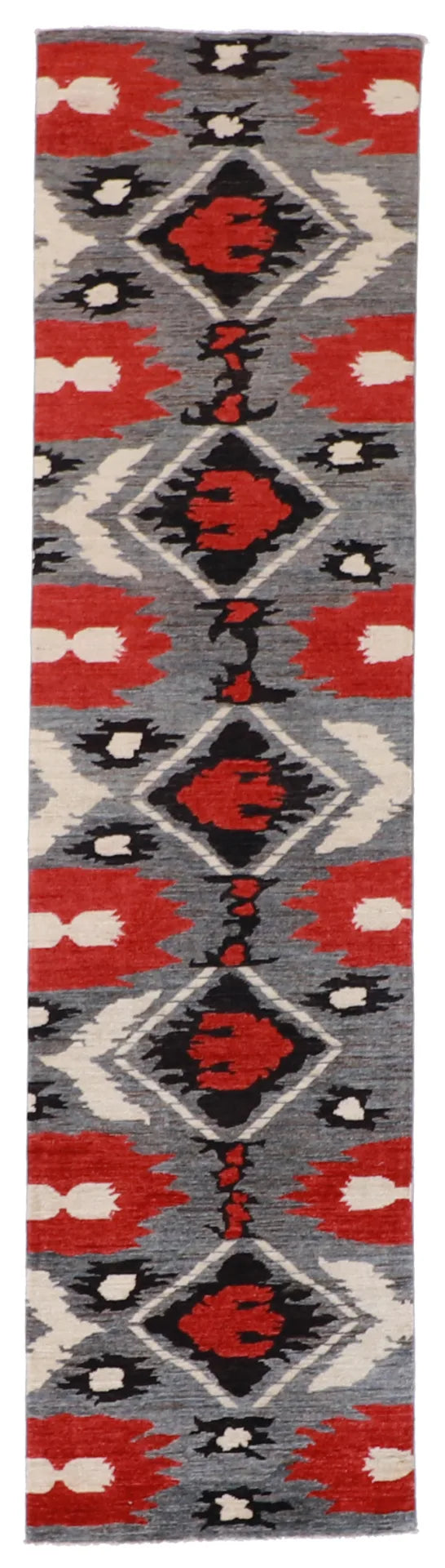 2.6 x 9.8 - Mountain Modern Fine/Wool All Over Rectangle - Finest Hand-Knotted Quality Wool — 61322