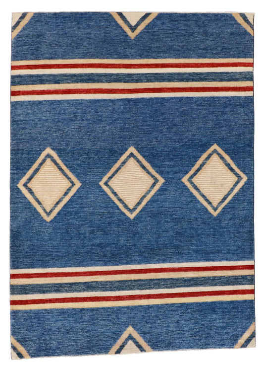 4.10 x 6.10 - Mountain Modern Fine/Wool All Over Rectangle - Finest Hand-Made Quality Wool โ 61328