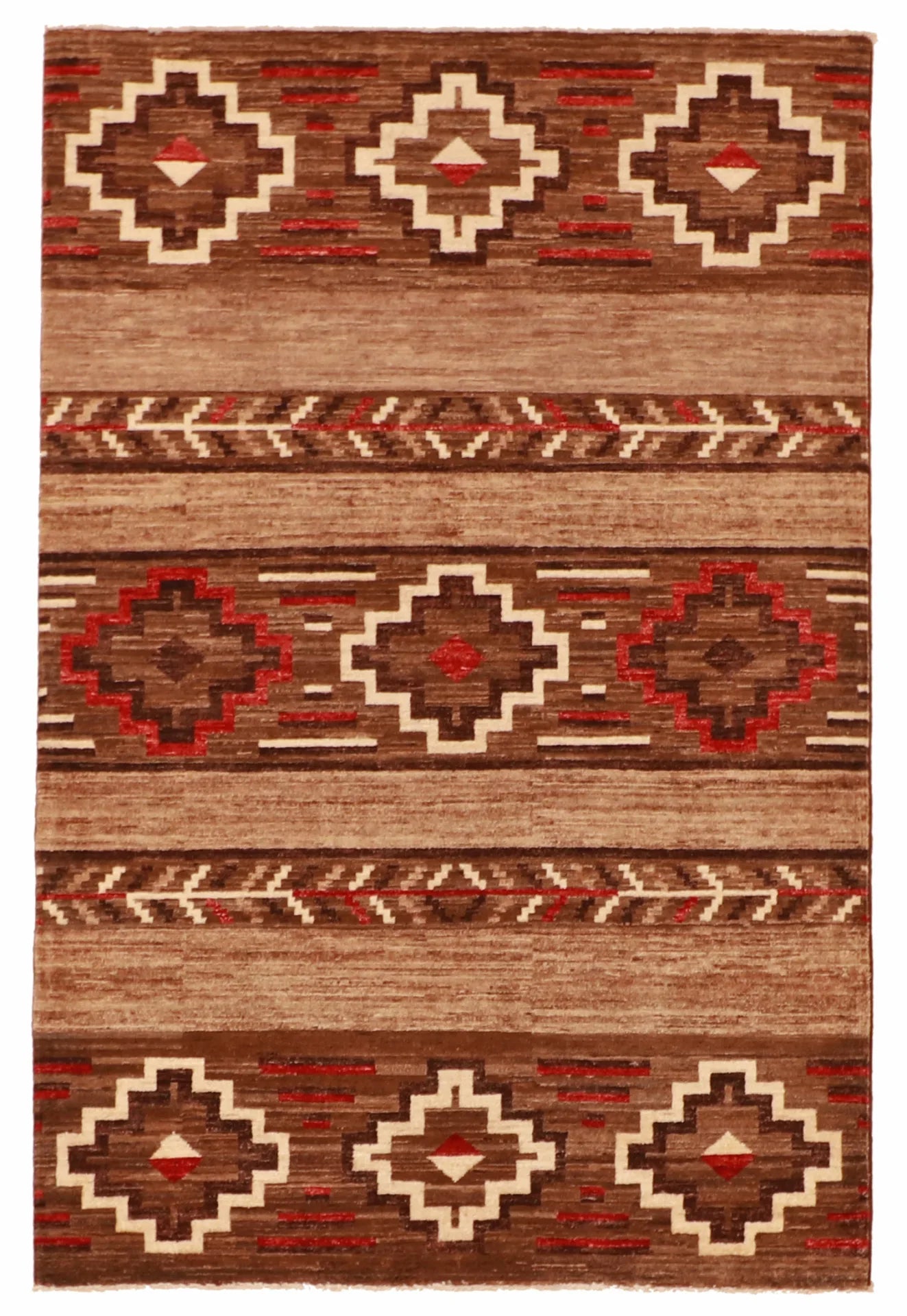 3.10 x 5.10 - Mountain Modern Fine/Wool All Over Rectangle - Finest Hand-Made Quality Wool — 61597