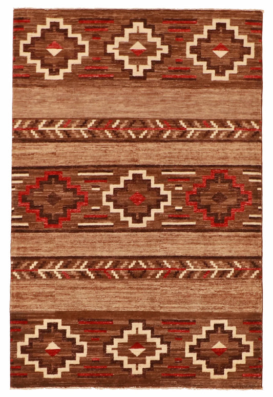 3.10 x 5.10 - Mountain Modern Fine/Wool All Over Rectangle - Finest Hand-Made Quality Wool โ 61597