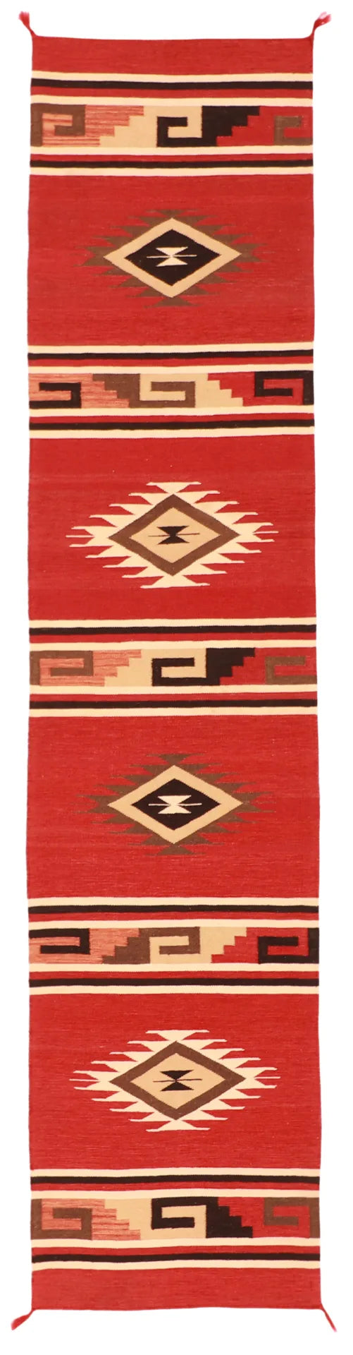 2.9 x 11.10 - Navajo Fine/Wool Geometric Rectangle - Finest Hand-Made Quality Wool - 61626