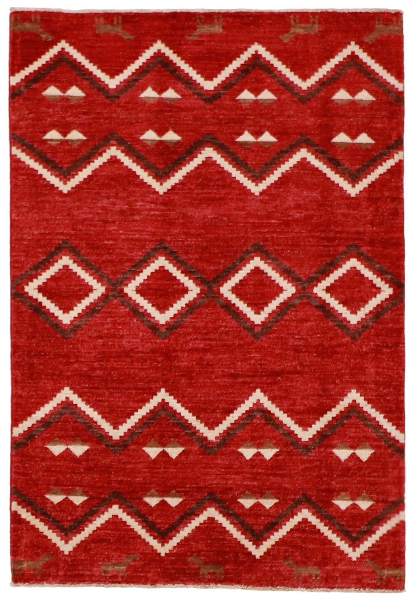 3.2 x 4.8 - Mountain Modern Wool All Over Rectangle - Finest Hand-Knotted Quality Wool — 61660