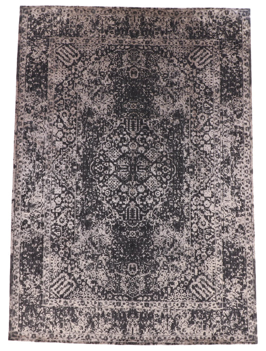 9.10 x 13.9 - Modern Silk/Wool Contemporary Rectangle - Finest Hand-Knotted Quality Wool — 61701