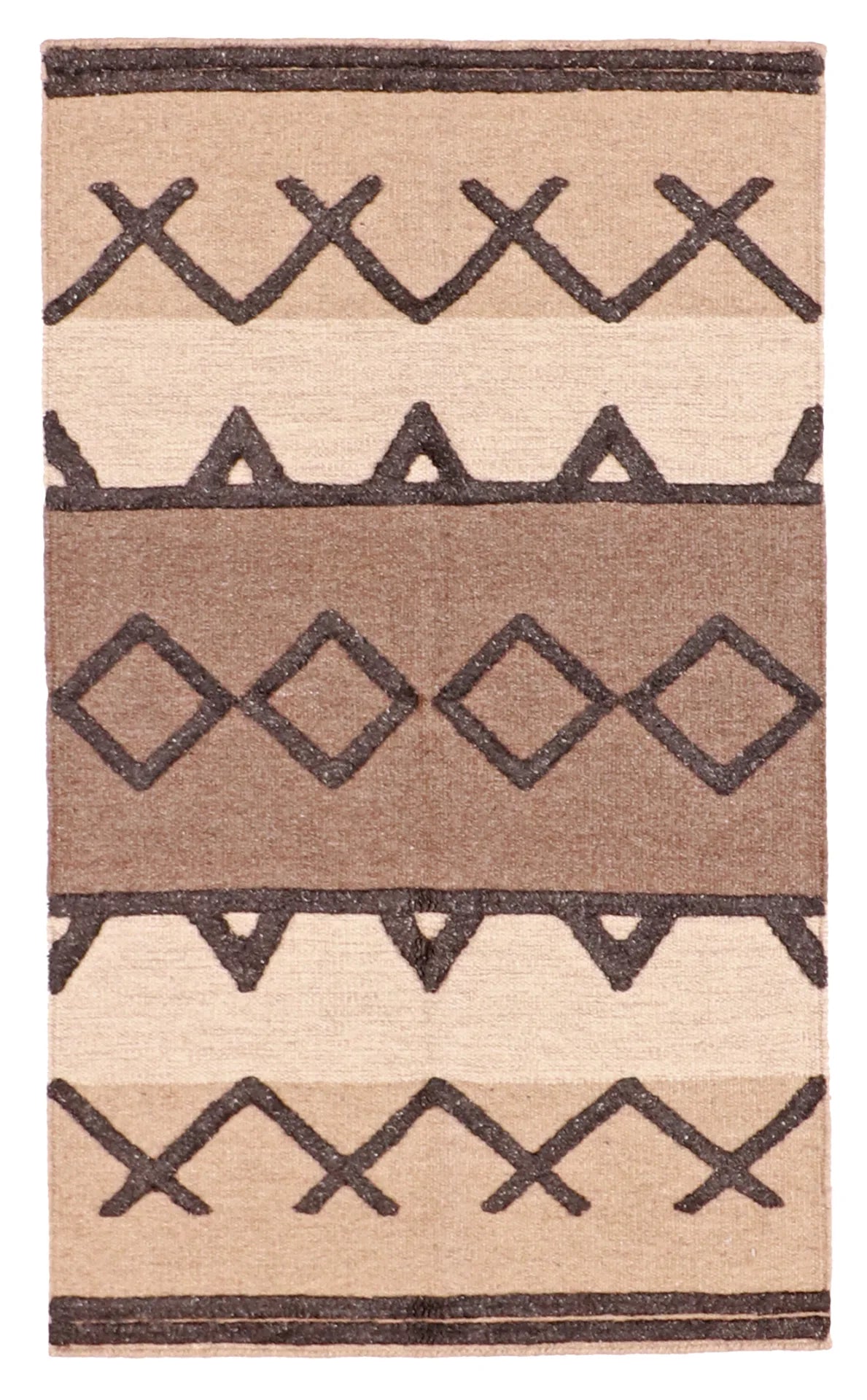 3 x 5 - Modern Wool All Over Rectangle - Finest Hand-Knotted Quality Wool — 61717