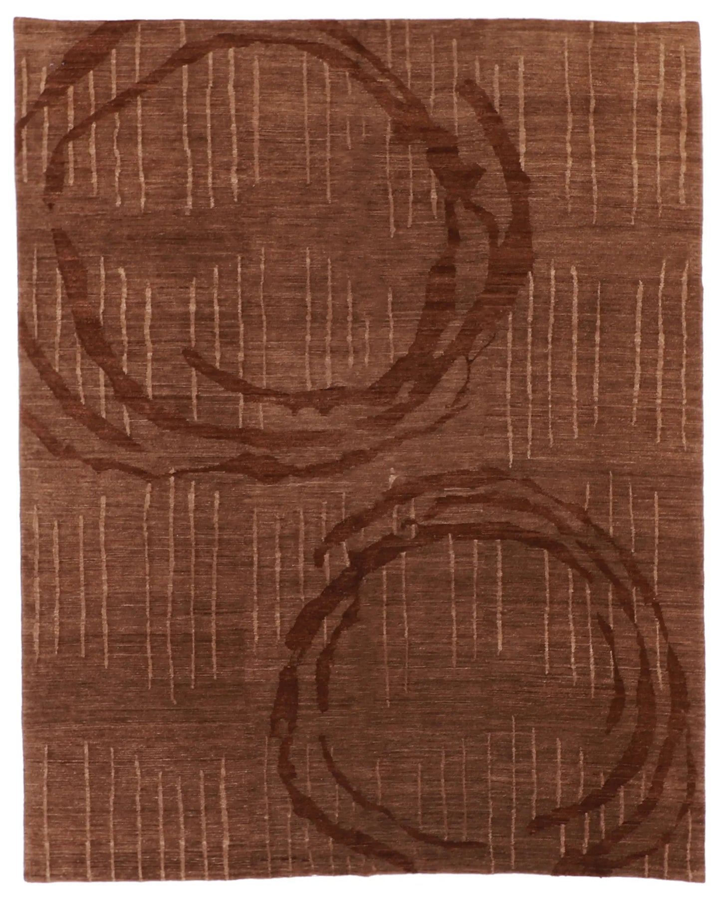 7.1 x 8.11 - Cloud Wool Contemporary Rectangle - Finest Hand-Knotted Quality Wool - 61742