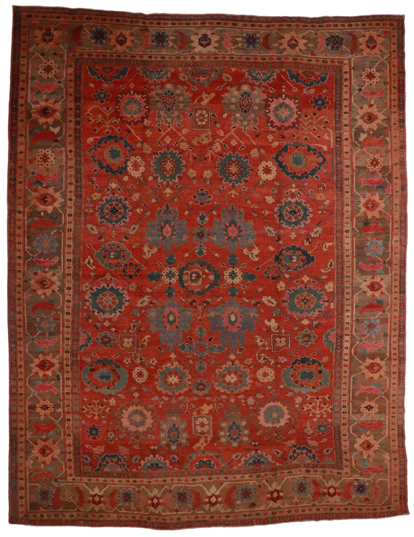 8.1 x 9.7 - Tabriz Fine/Silk All Over Rectangle - Finest Hand-Knotted Quality Wool — 61851