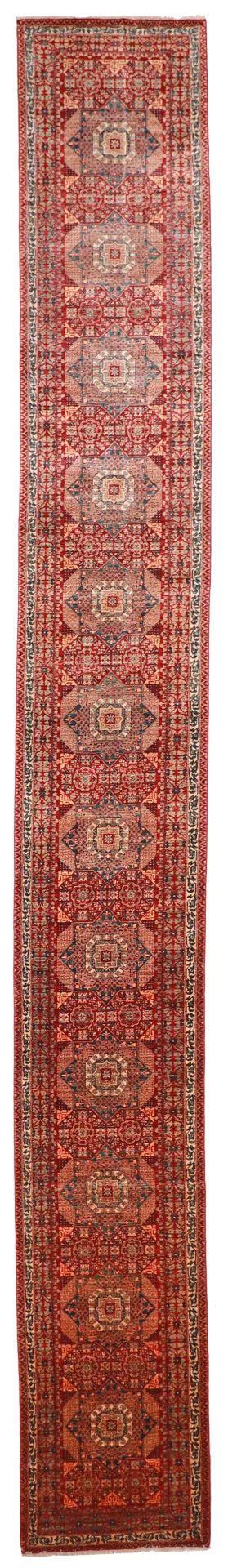 2.10 x 22.7 - Heriz Fine/Wool All Over Rectangle - Finest Hand-Knotted Quality Wool — 61989