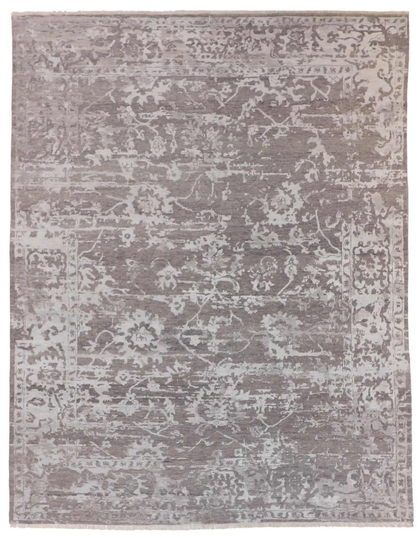 7.10 x 9.11 - Modern Wool Transitional Rectangle - Finest Hand-Knotted Quality Wool — 62020