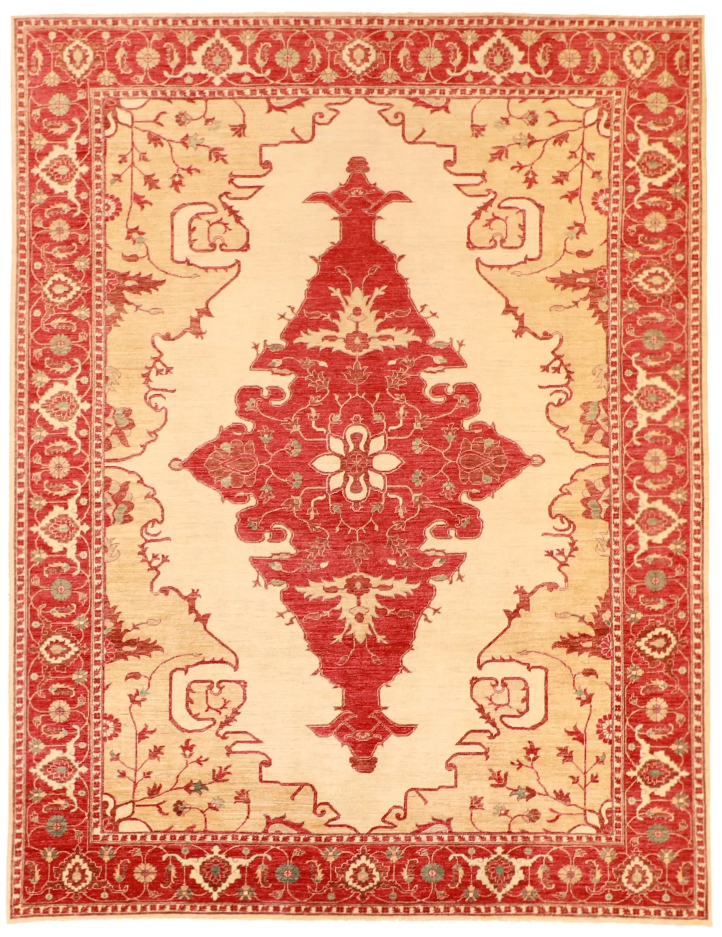 9.3 x 12 - Tabriz Fine All Over Rectangle - Hand Woven Rug — 62125