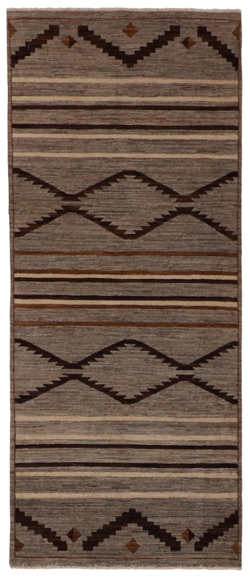 2.7 x 6 - Mountain Modern Fine/Wool All Over Rectangle - Finest Hand-Knotted Quality Wool — 62144