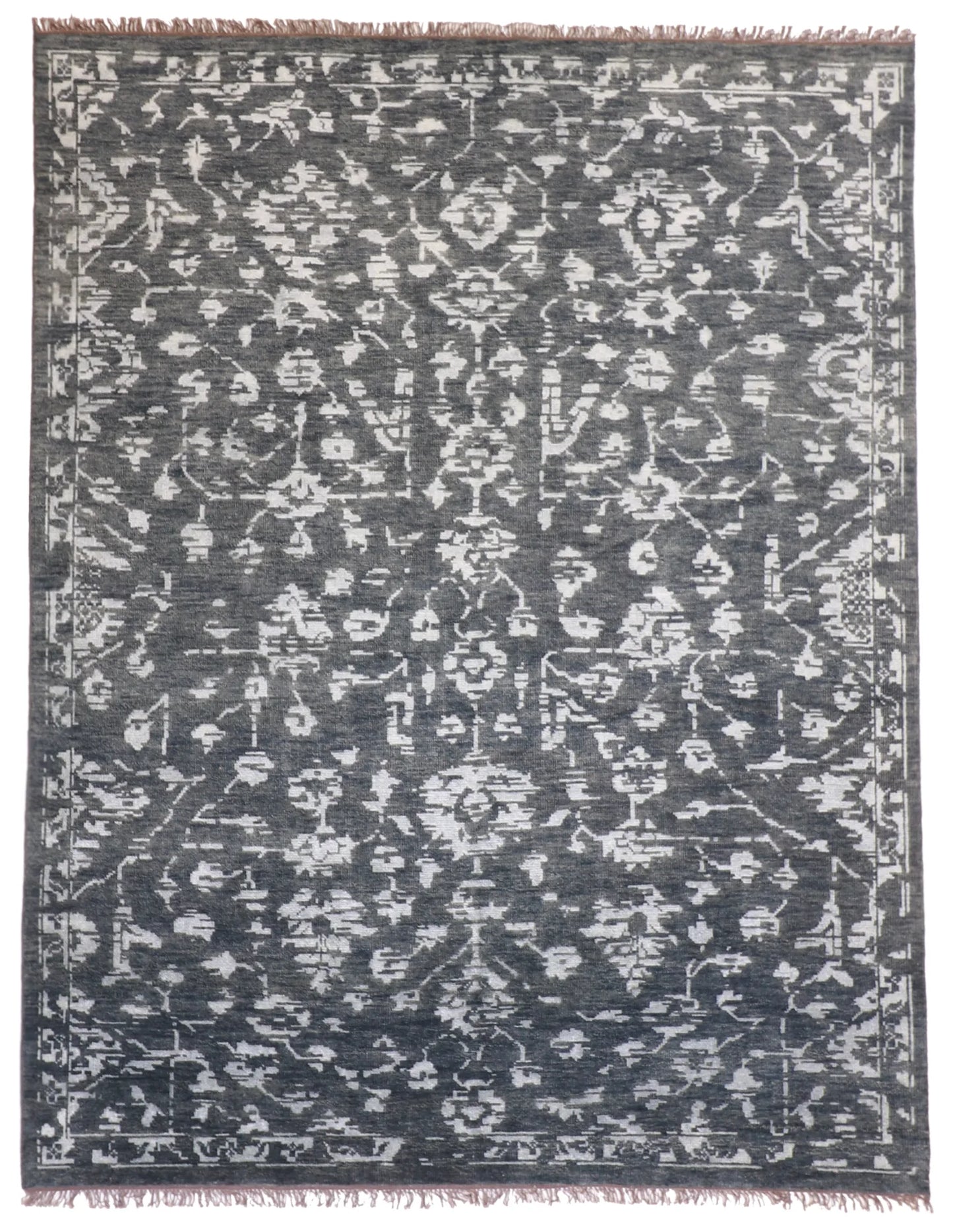 7.11 x 10 - Modern Fine/Wool All Over Rectangle - Hand Woven Rug — 62250
