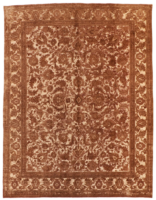 9.11 x 13 - Modern Wool Contemporary Rectangle - Finest Hand-Knotted Quality Wool — 62312