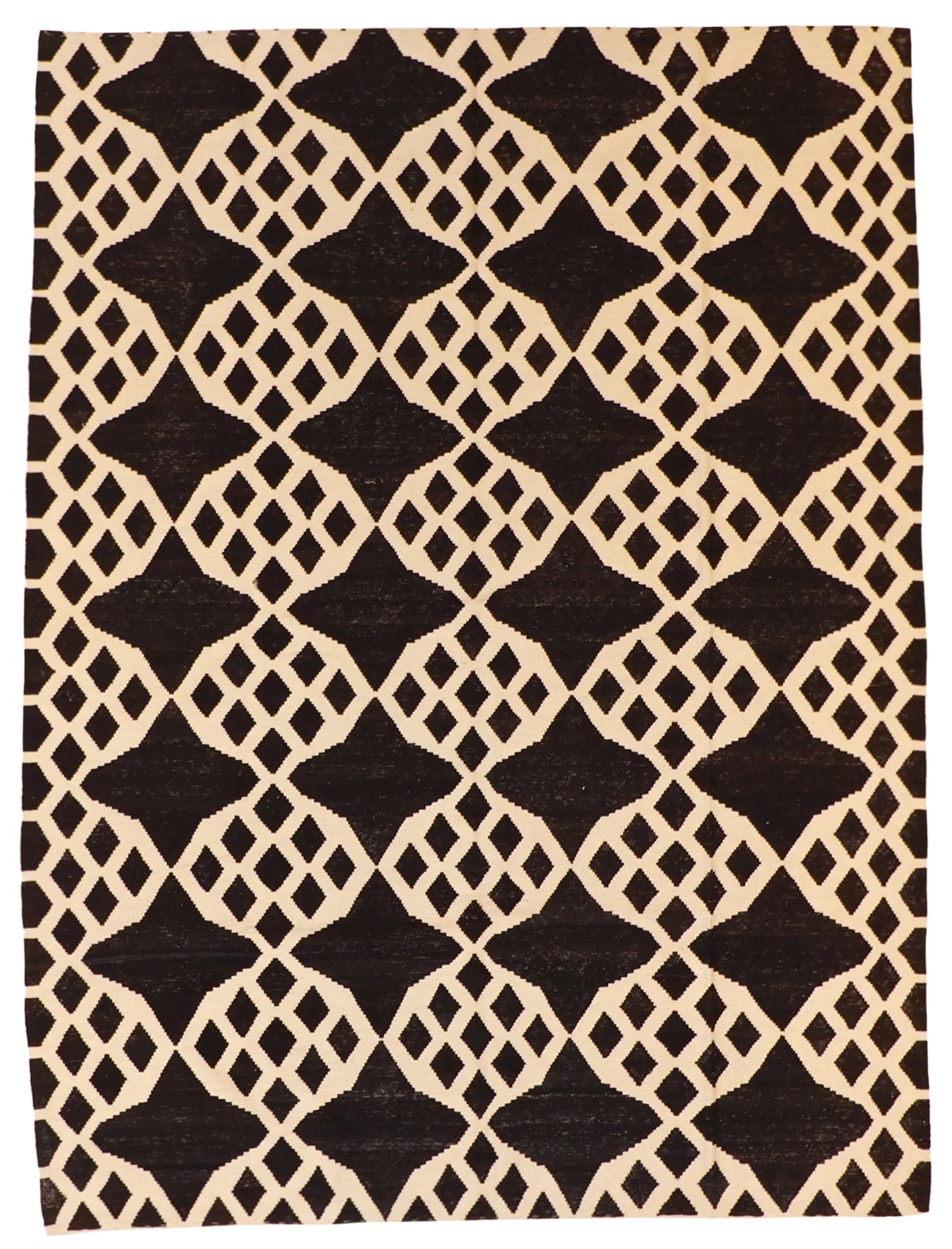 7.4 x 9.9 - Kilim Fine/Wool All Over Rectangle - Finest Hand-Made Quality Wool — 62433