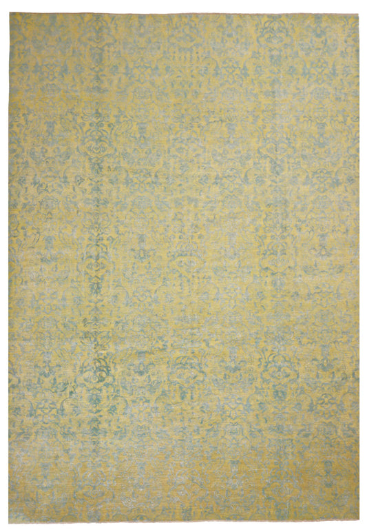 10.1 x 14.2 - Luxe Wool Contemporary Rectangle - Finest Hand-Knotted Quality Wool — 62452