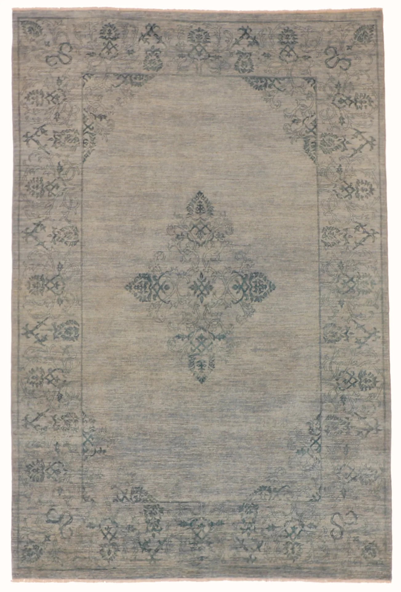 6.7 x 9.11 - Mahal Wool Traditional Rectangle - Finest Hand-Knotted Quality Wool — 62453