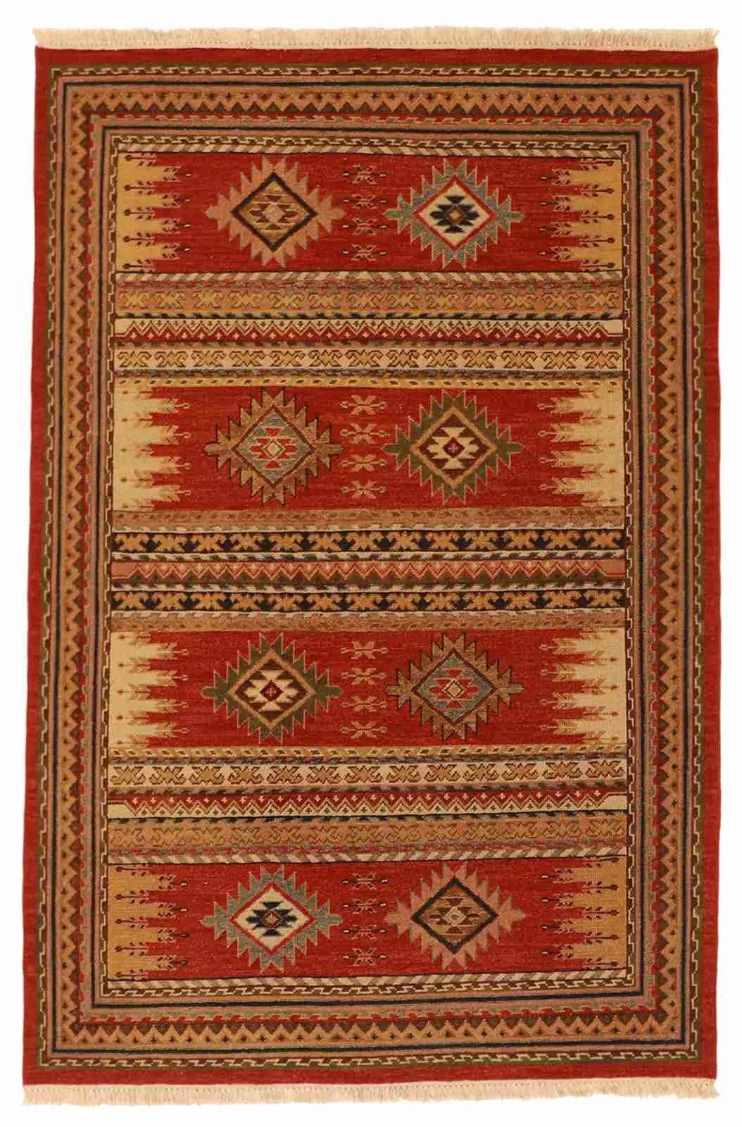 4 x 6 - Heriz Fine/Wool All Over Rectangle - Finest Hand-Knotted Quality Wool — 62629