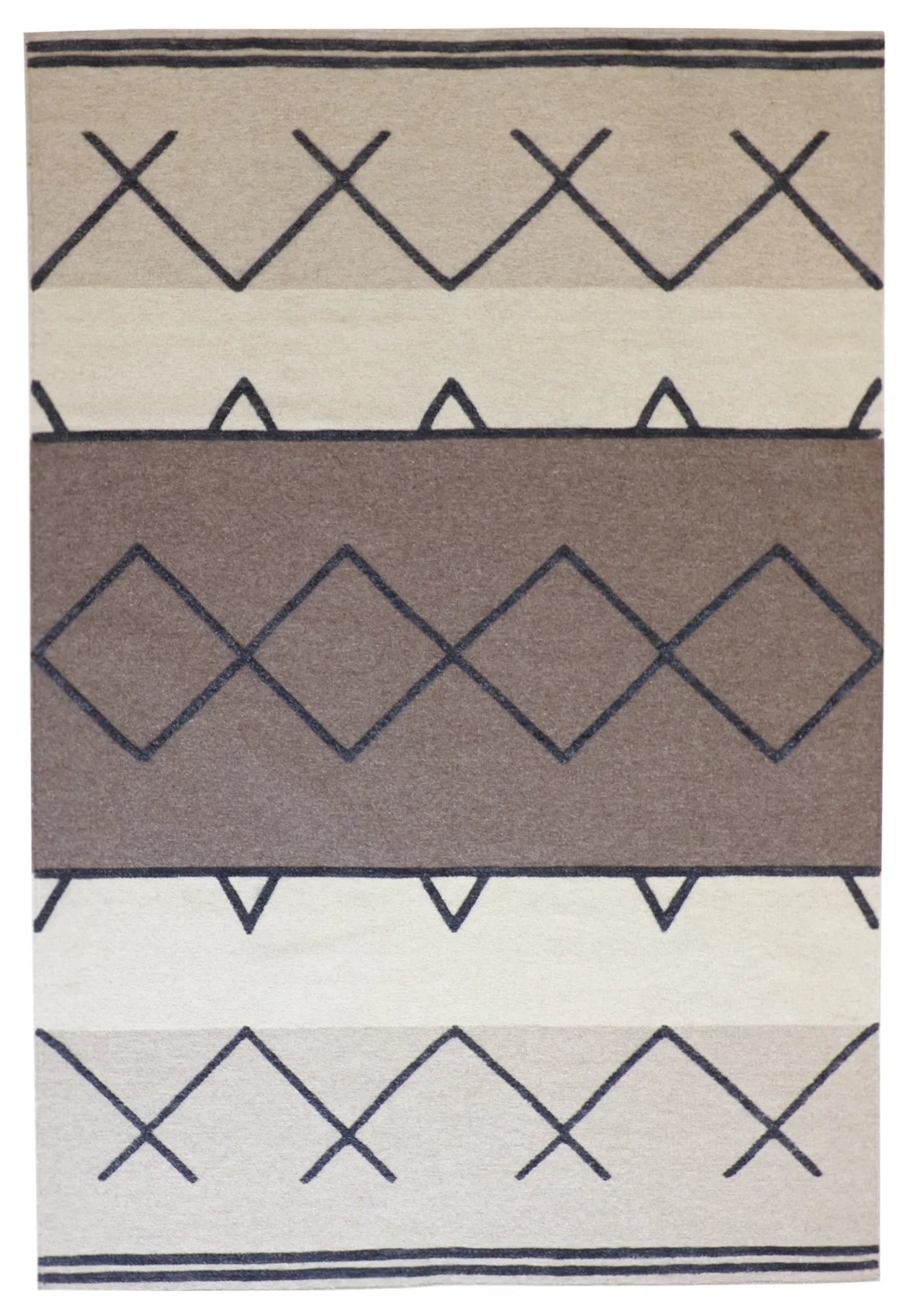 6 x 9 - Mountain Modern Wool Western Rectangle - Finest Hand-Knotted Quality Wool — 62690