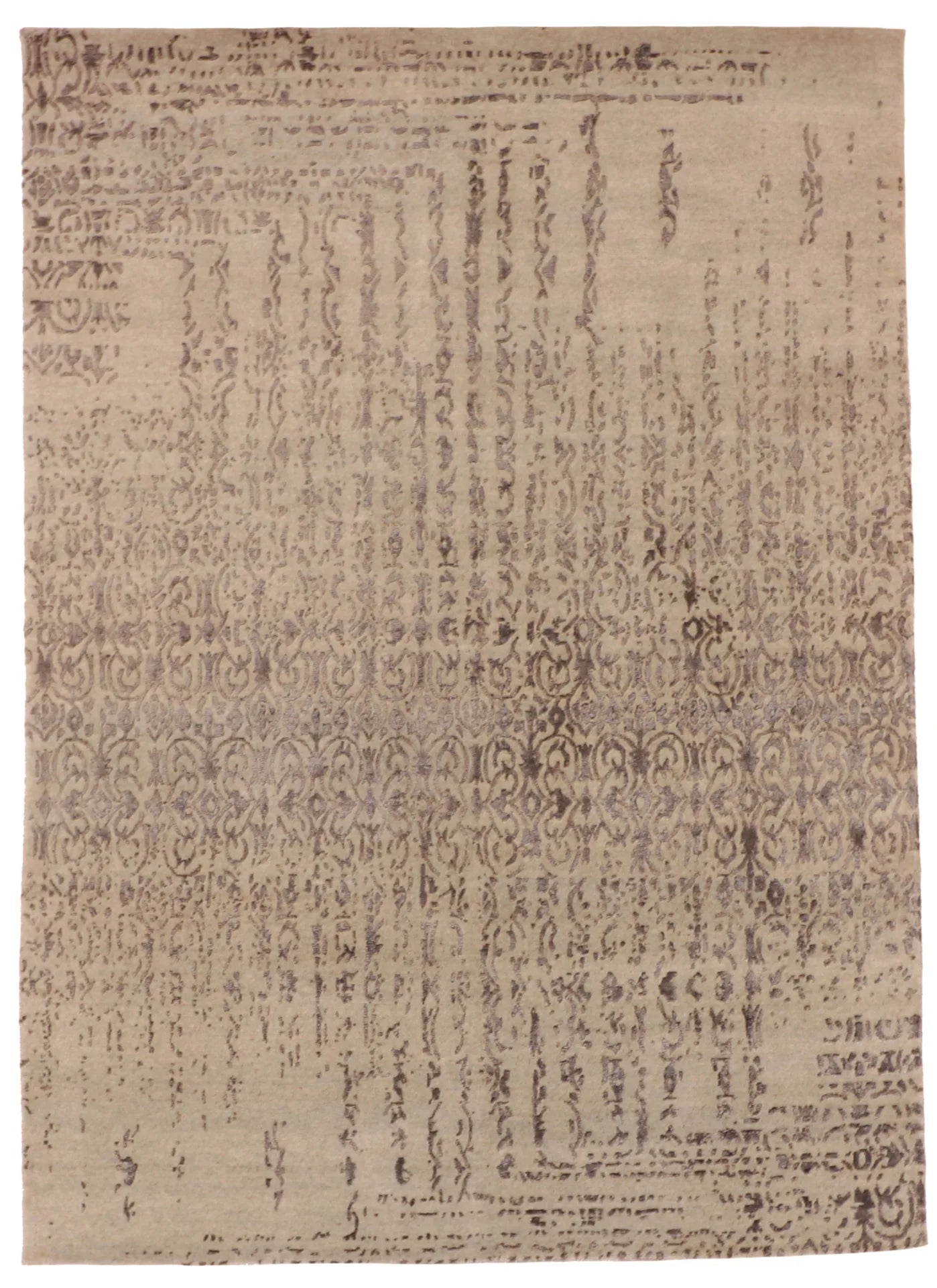 5 x 7 - Modern Wool Contemporary Rectangle - Finest Hand-Knotted Quality Wool — 62889