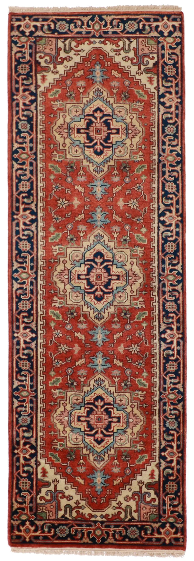 2.8 x 7.11 - Serapie Fine/Wool All Over Rectangle - Finest Hand-Knotted Quality Wool - 62971