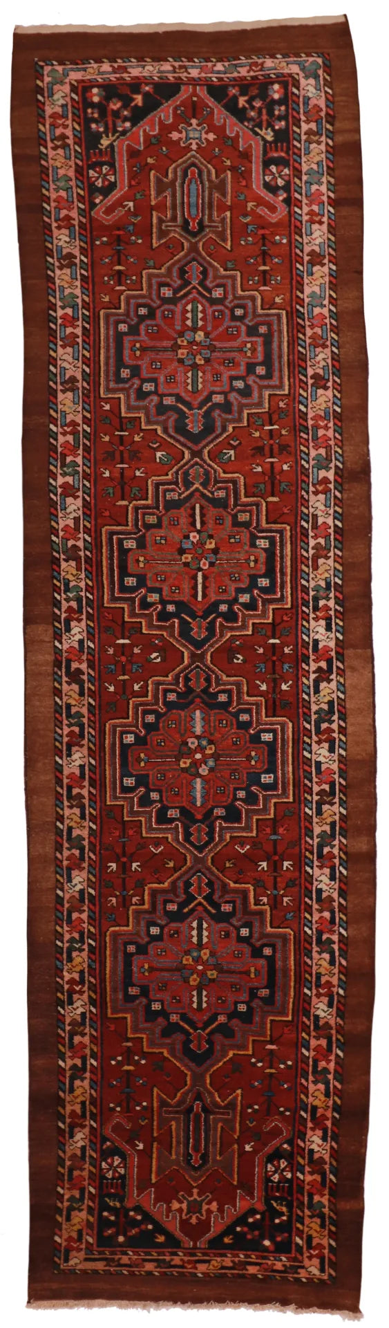 W 3.5 - L 12.8 - Bakshiesh Fine/Wool All Over Rectangle - Hand Woven Rug - 63021