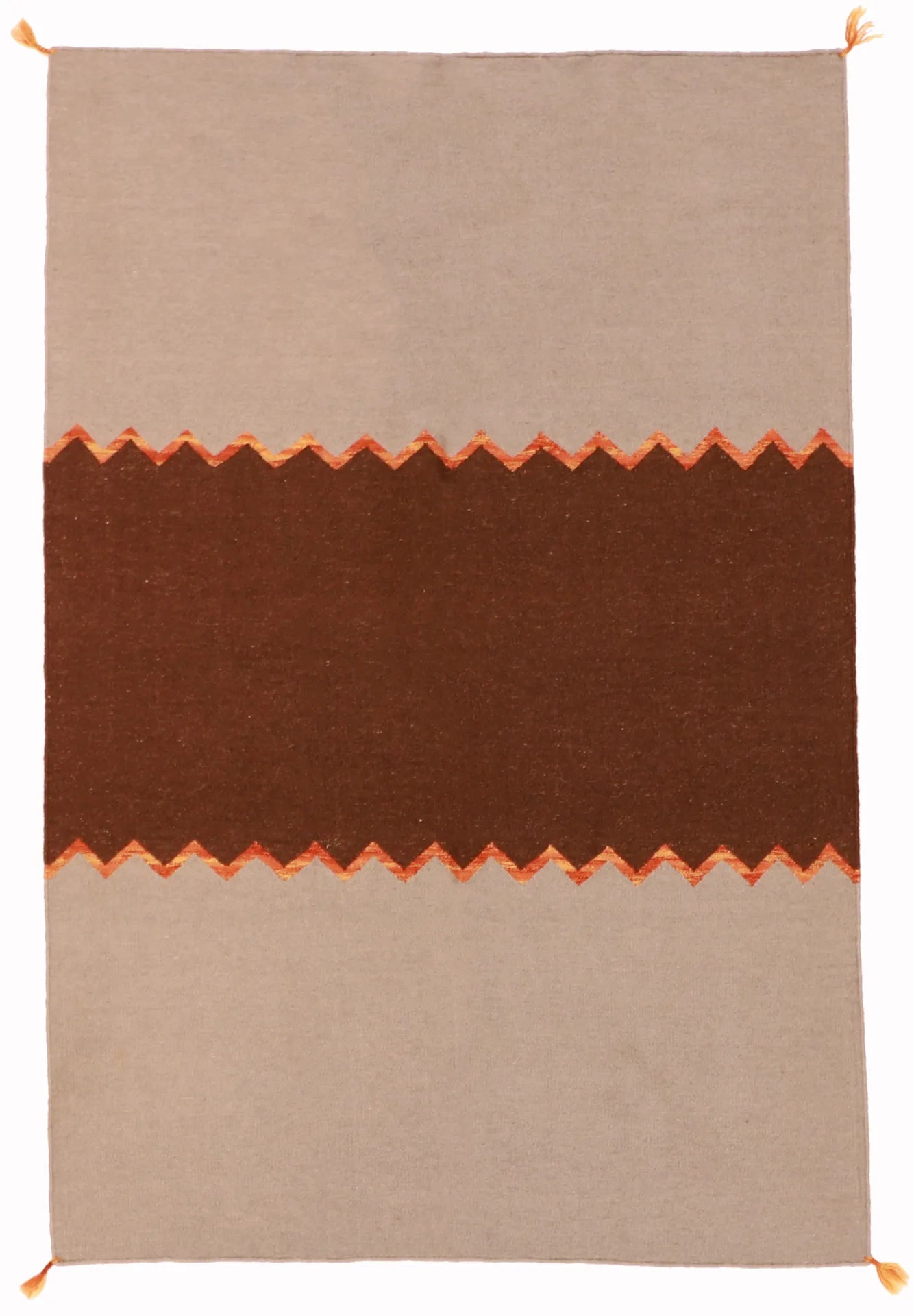 4.5 x 6.7 - Kilim Fine/Wool Kilim Rectangle - Finest Hand-Made Quality Wool - 63044