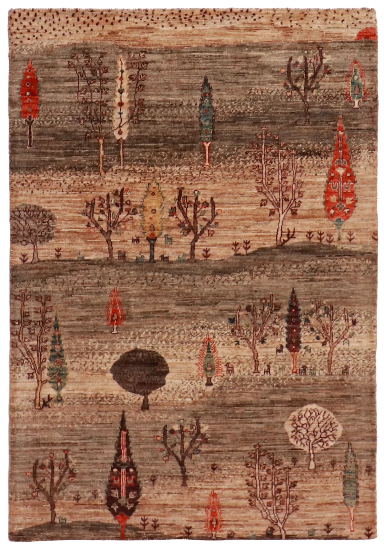 3 x 4.9 - Sarouk Wool All Over Rectangle - Finest Hand-Knotted Quality Wool — 63121