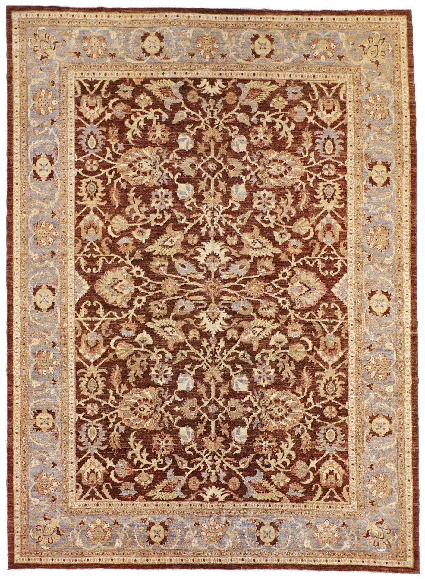 10 x 13.8 - Frahan Fine/Wool All Over Rectangle - Finest Hand-Knotted Quality Wool — 63205
