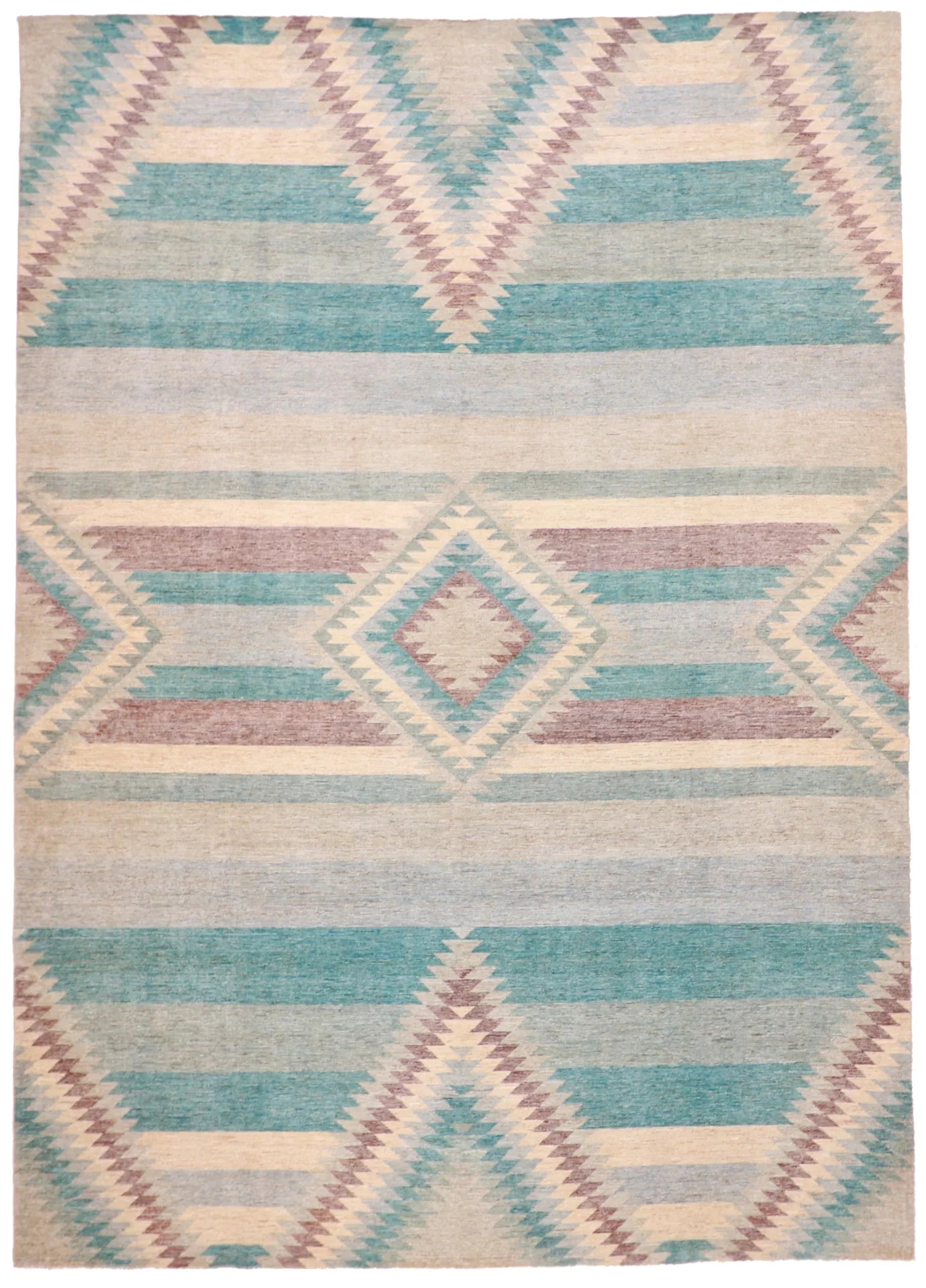 10 x 13.10 - Mountain Modern Wool Western Rectangle - Finest Hand-Knotted Quality Wool — 63283