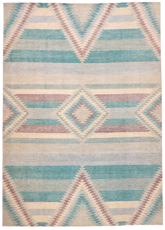 10 x 13.10 - Mountain Modern Wool Western Rectangle - Finest Hand-Knotted Quality Wool — 63283