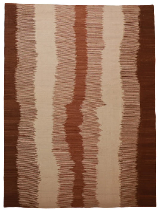 8.9 x 9.6 - Kilim Fine/Wool Geometric Rectangle - Finest Hand-Made Quality Wool — 63332