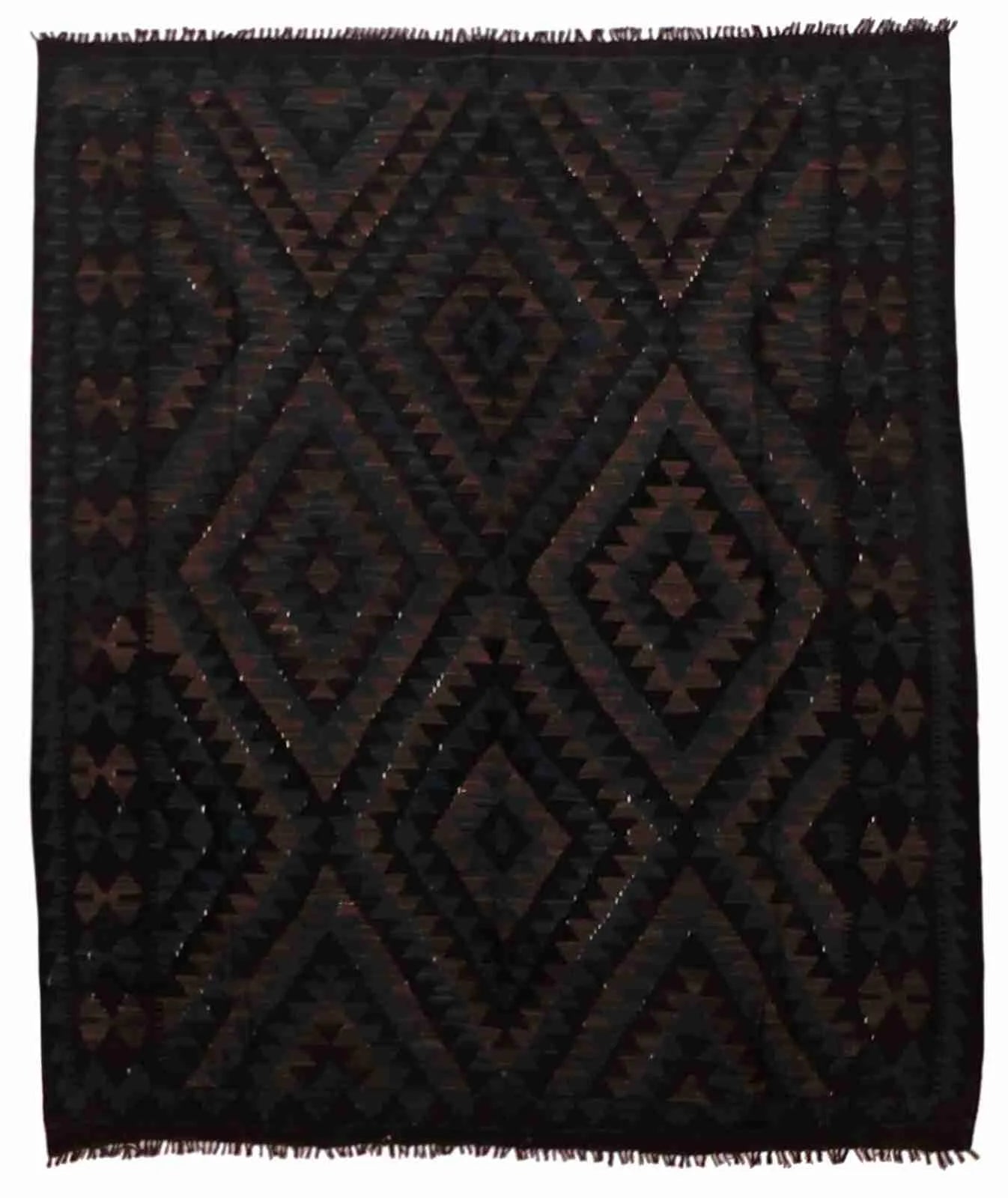 5.5 x 6.4 - Kilim Fine/Wool Geometric Rectangle - Finest Hand-Made Quality Wool - 63342