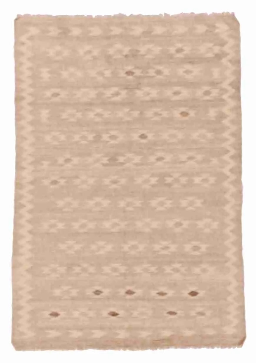 3.3 x 4.9 - Kilim Fine/Wool Geometric Rectangle - Finest Hand-Made Quality Wool — 63370