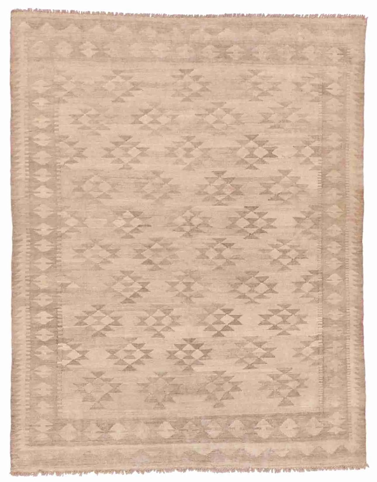 5.1 x 6.7 - Kilim Fine/Wool Geometric Rectangle - Finest Hand-Made Quality Wool - 63373
