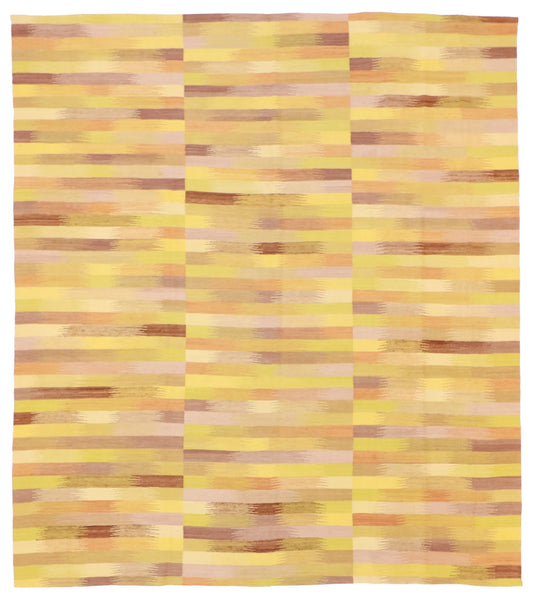 8.6 x 9.7 - Kilim Fine/Wool Geometric Rectangle - Finest Hand-Made Quality Wool - 63397