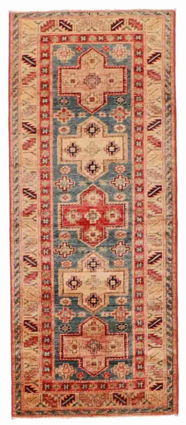 W 2.6 - L 6 - Karajeh Wool Traditional Rectangle - Finest Hand-Knotted Quality Wool - 63428