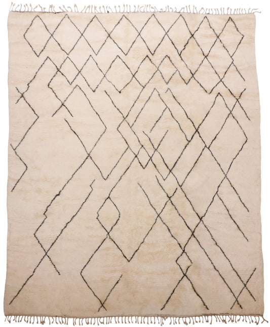 10.11 x 12.10 - Moroccan Fine/Wool All Over Rectangle - Finest Hand-Knotted Quality Wool — 63441