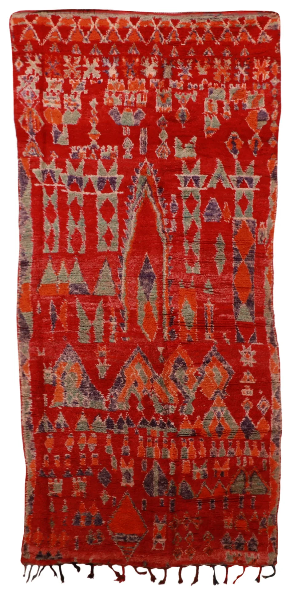 5.9 x 12.1 - Moroccan Wool Traditional Rectangle - Finest Hand-Knotted Quality Wool — 63454