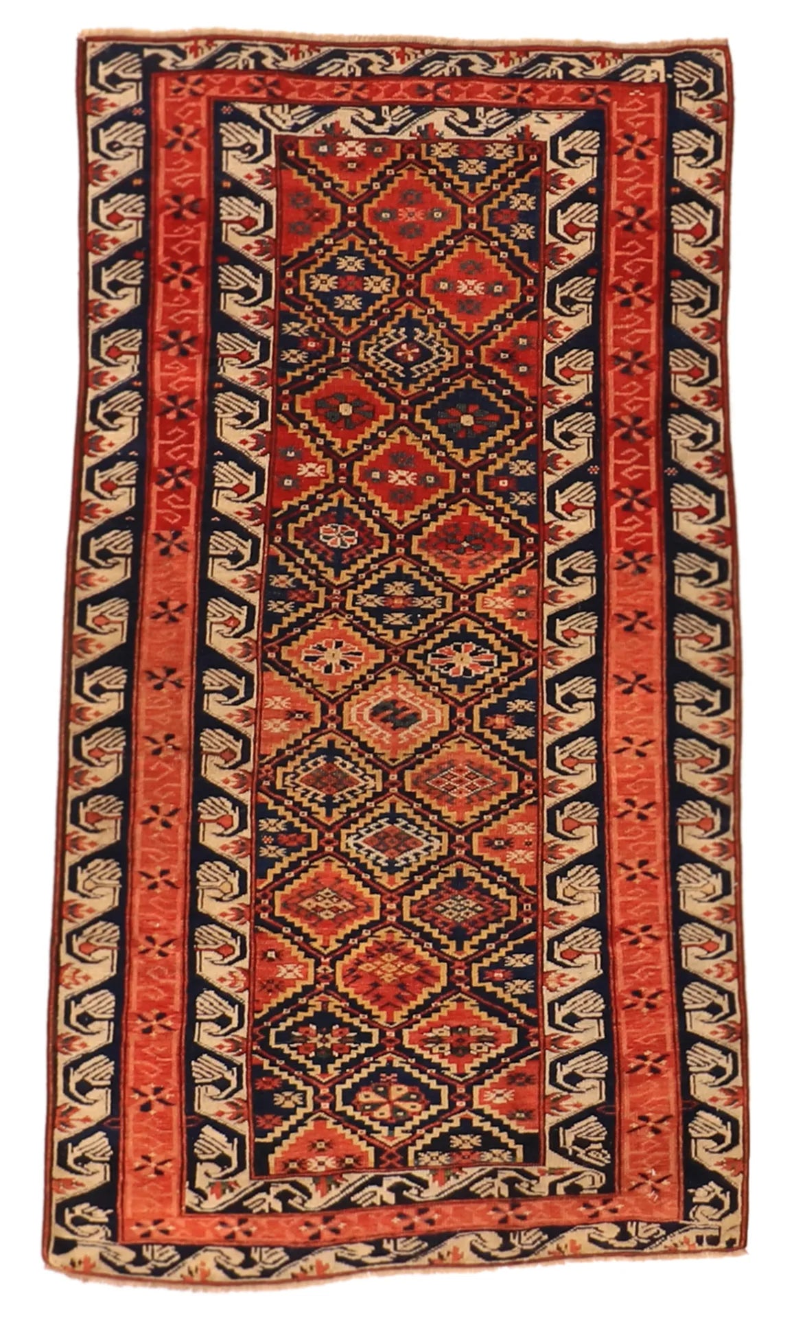 3.2 x 5.6 - Kuba Wool Floral Rectangle - Finest Hand-Knotted Quality Wool — 63459