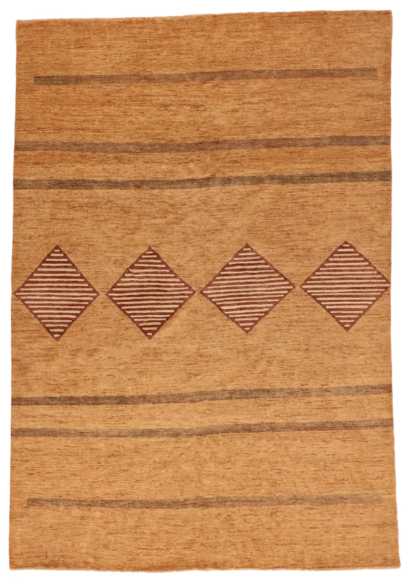 5.11 x 8.7 - Mountain Modern Wool Western Rectangle - Finest Hand-Knotted Quality Wool — 63504