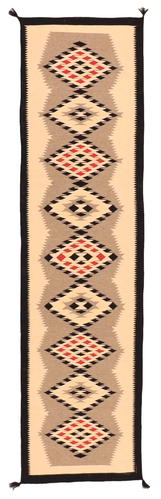 2.7 x 10.2 - Navajo Fine/Wool All Over Rectangle - Finest Hand-Made Quality Wool — 63619