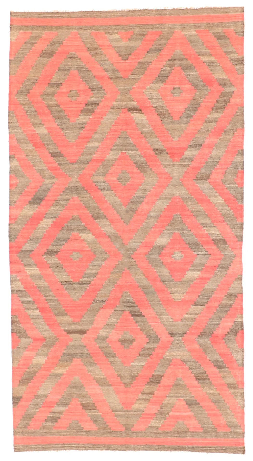 5.4 x 10 - Kilim Fine/Wool Modern Rectangle - Finest Hand-Made Quality Wool — 63664