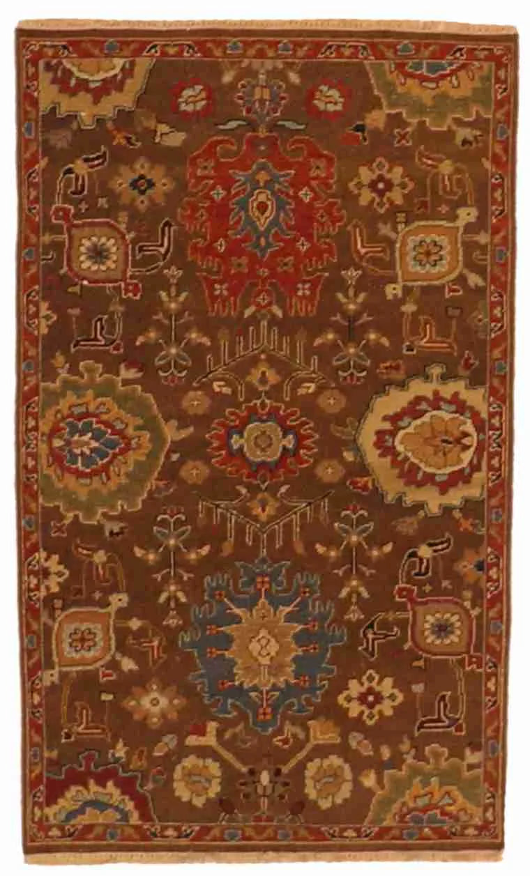 3 x 5 - Mahal Fine/Wool Kilim Rectangle - Finest Hand-Made Quality Wool — 63794