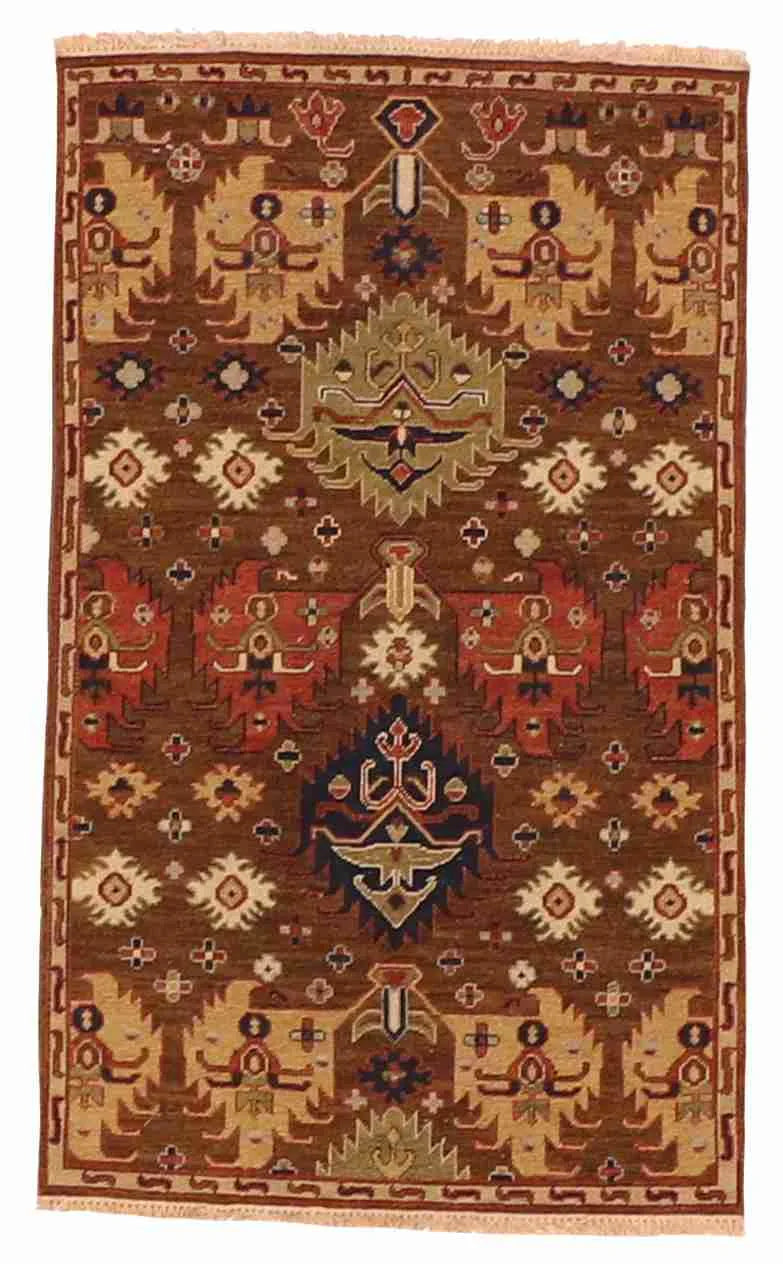 2.11 x 4.11 - Bakshiesh Fine/Wool Kilim Rectangle - Finest Hand-Made Quality Wool — 63864