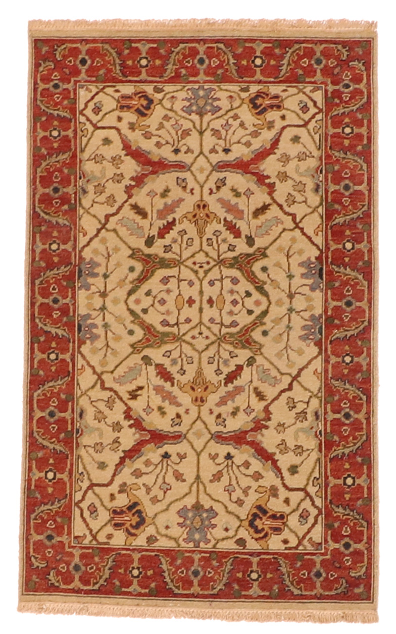 3 x 4.11 - Kerman Fine/Wool Kilim Rectangle - Finest Hand-Made Quality Wool — 63866