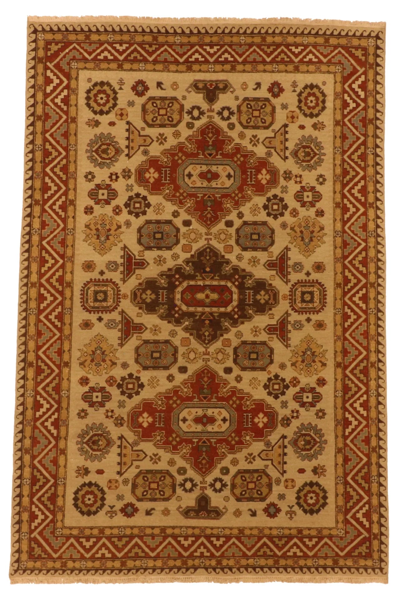 5.7 x 8.7 - Karageh Wool Traditional Rectangle - Finest Hand-Knotted Quality Wool — 63884